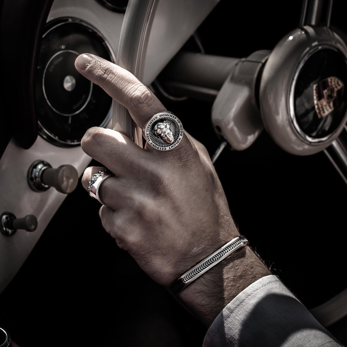Cesare - Girati Silver Rings for Men