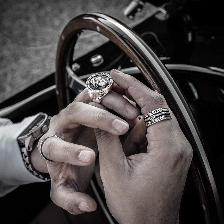 Cesare - Girati Silver Rings for Men
