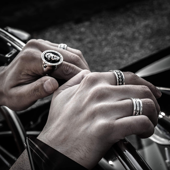 Colonna - Girati Silver Rings for Men