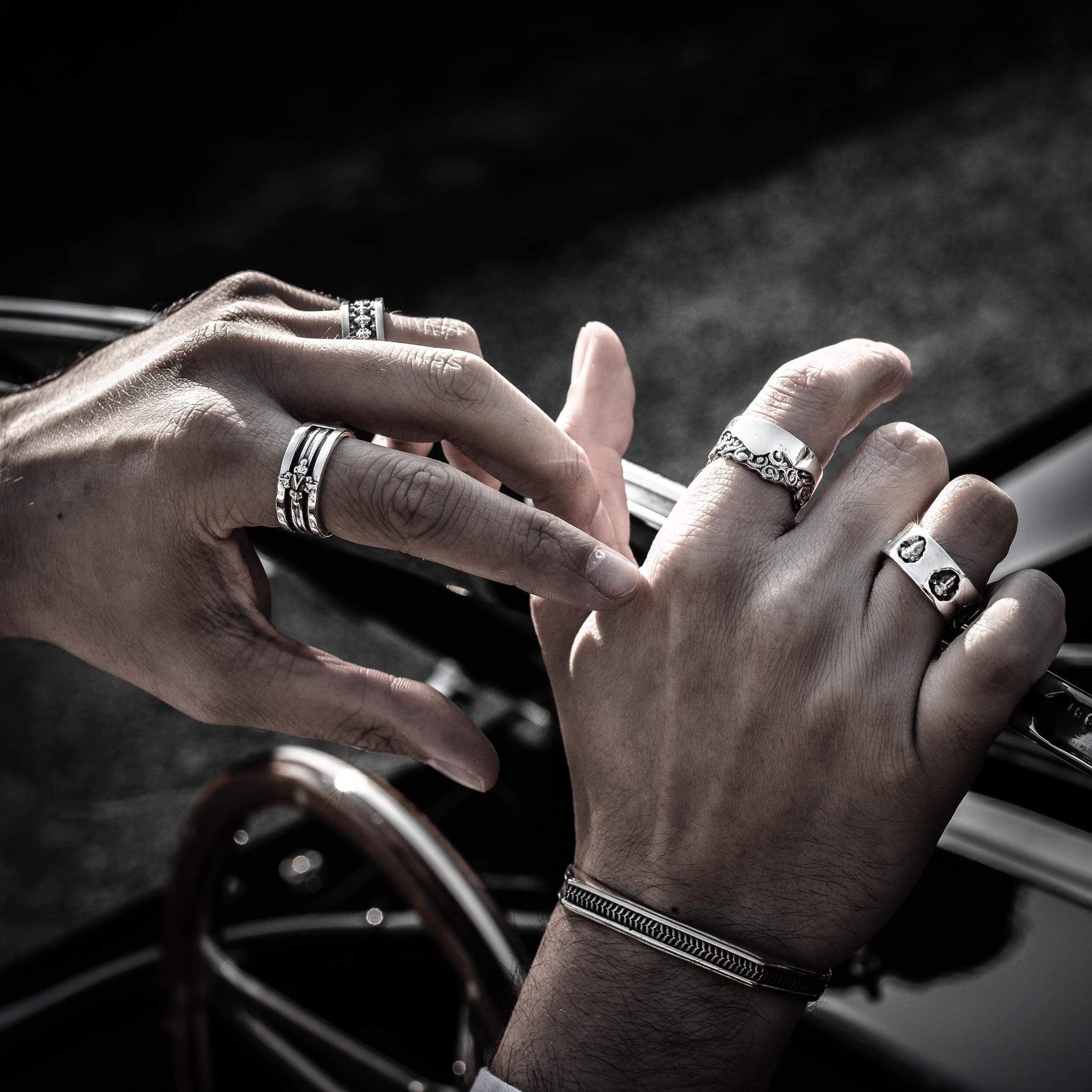 Colonna - Girati Silver Rings for Men
