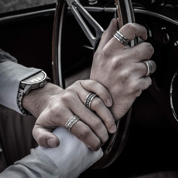 Colonna - Girati Silver Rings for Men