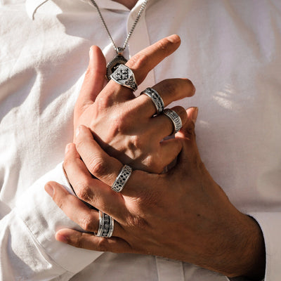 Machiavelli - Girati Silver Rings for Men