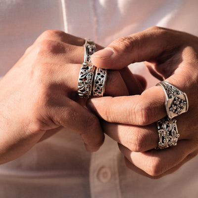 Reale - Girati Silver Rings for Men