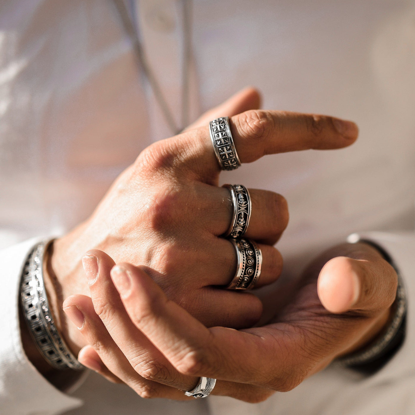 Machiavelli - Girati Silver Rings for Men