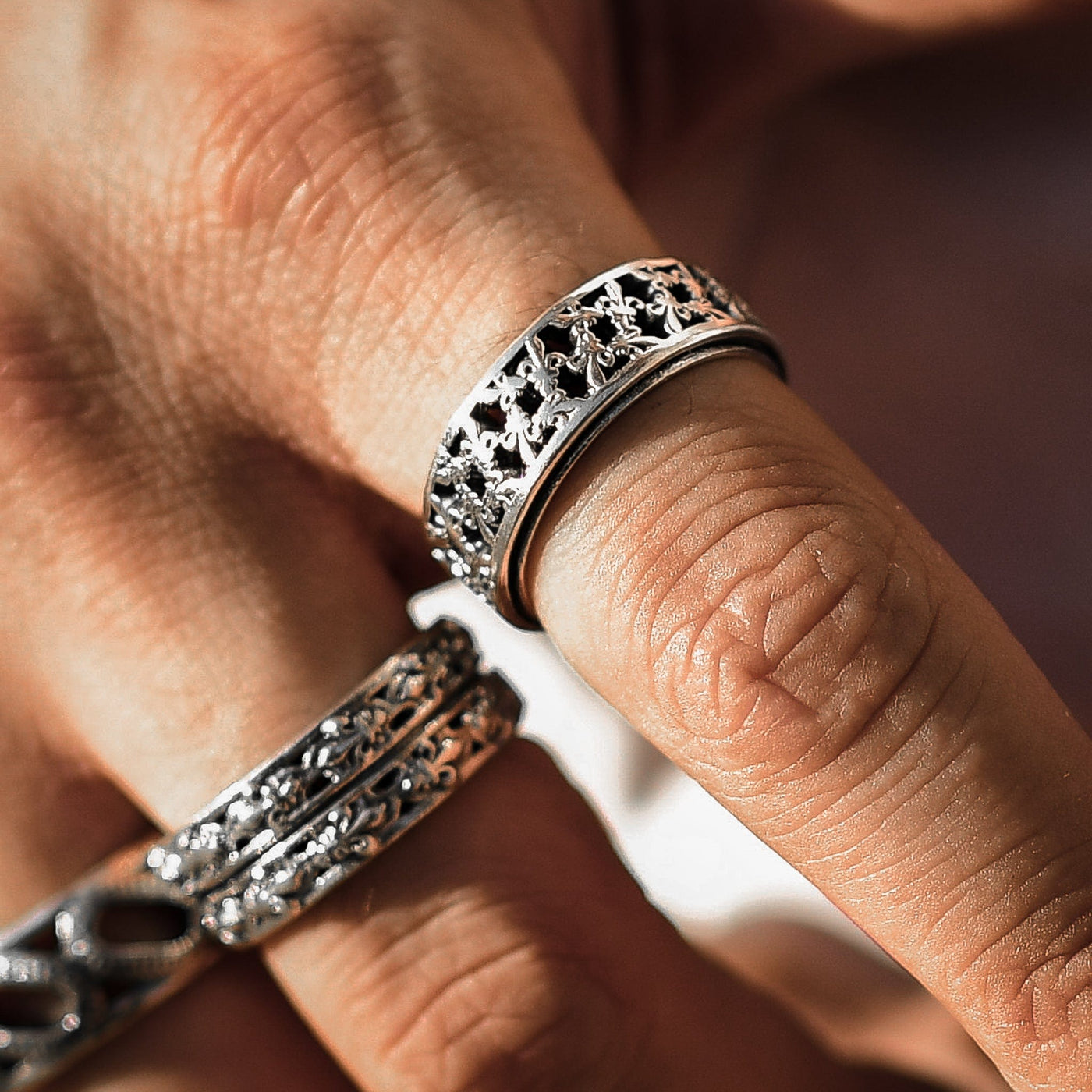 Mosaico - Girati Silver Rings for Men