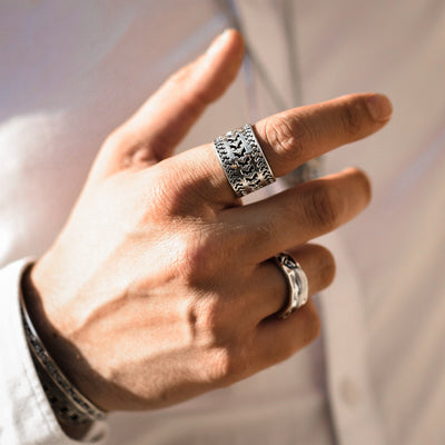 Freccia - Girati Silver Rings for Men