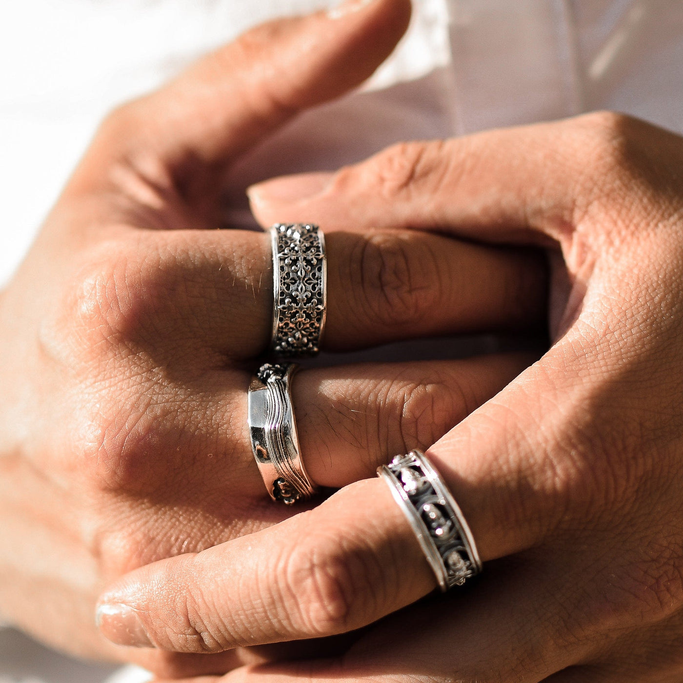 Onda - Girati Silver Rings for Men