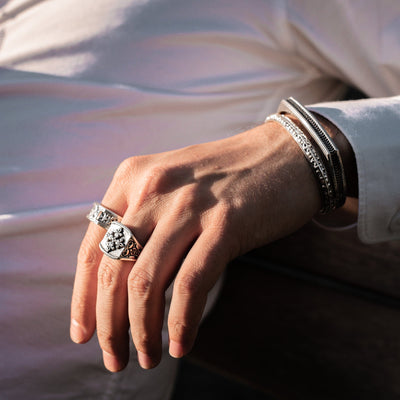 Quadrifoglio - Girati Silver Rings for Men