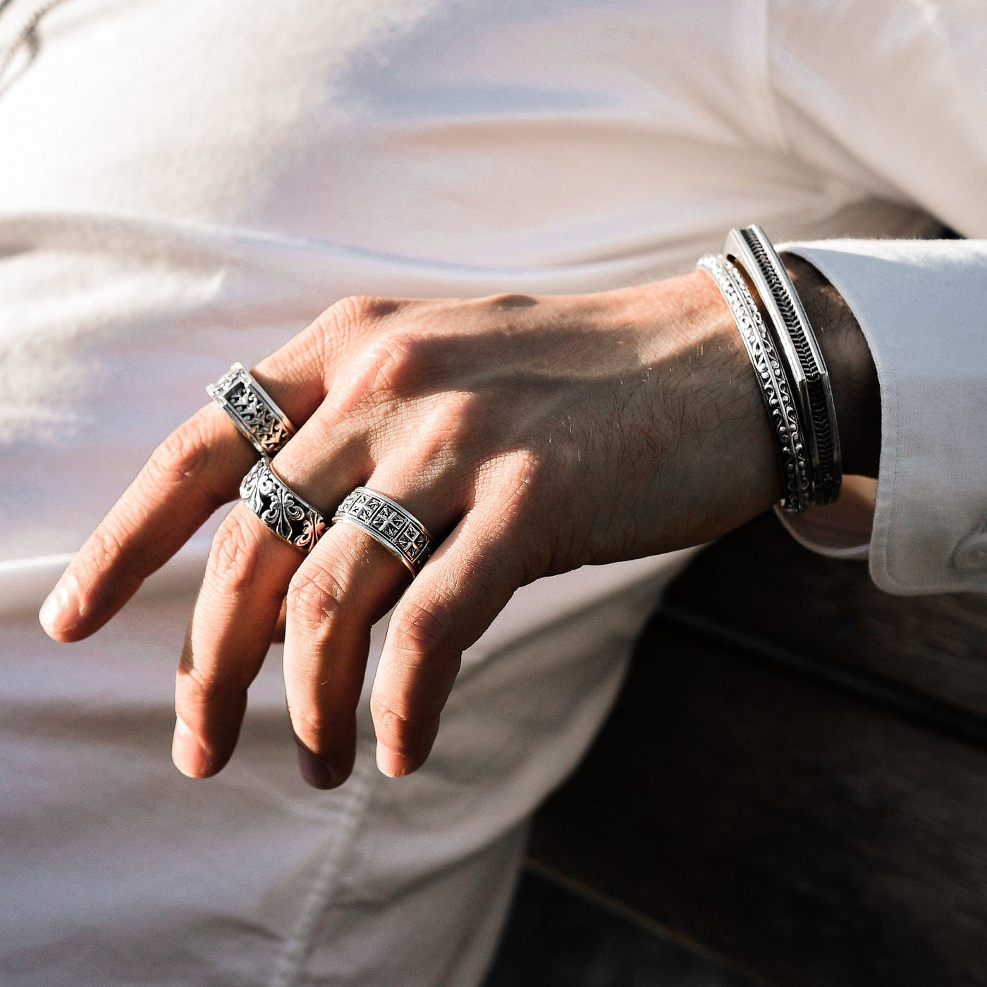 Reale - Girati Silver Rings for Men