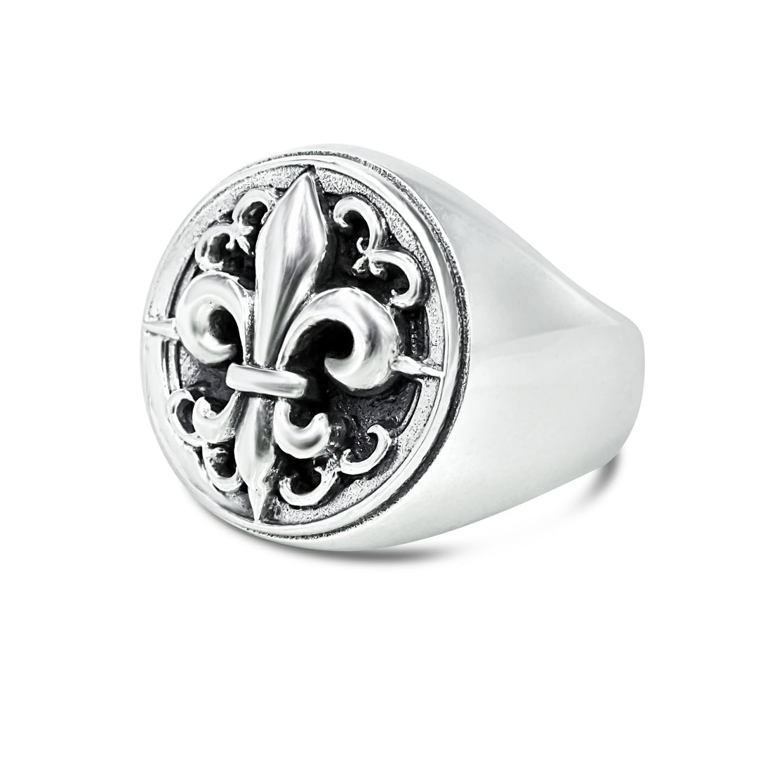 Fleur de Lis - Girati Silver Rings for Men