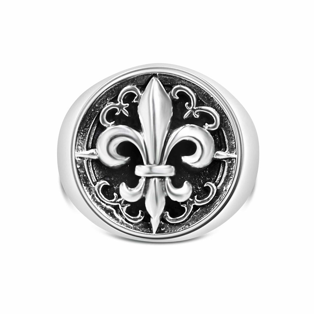 Fleur de Lis - Girati Silver Rings for Men