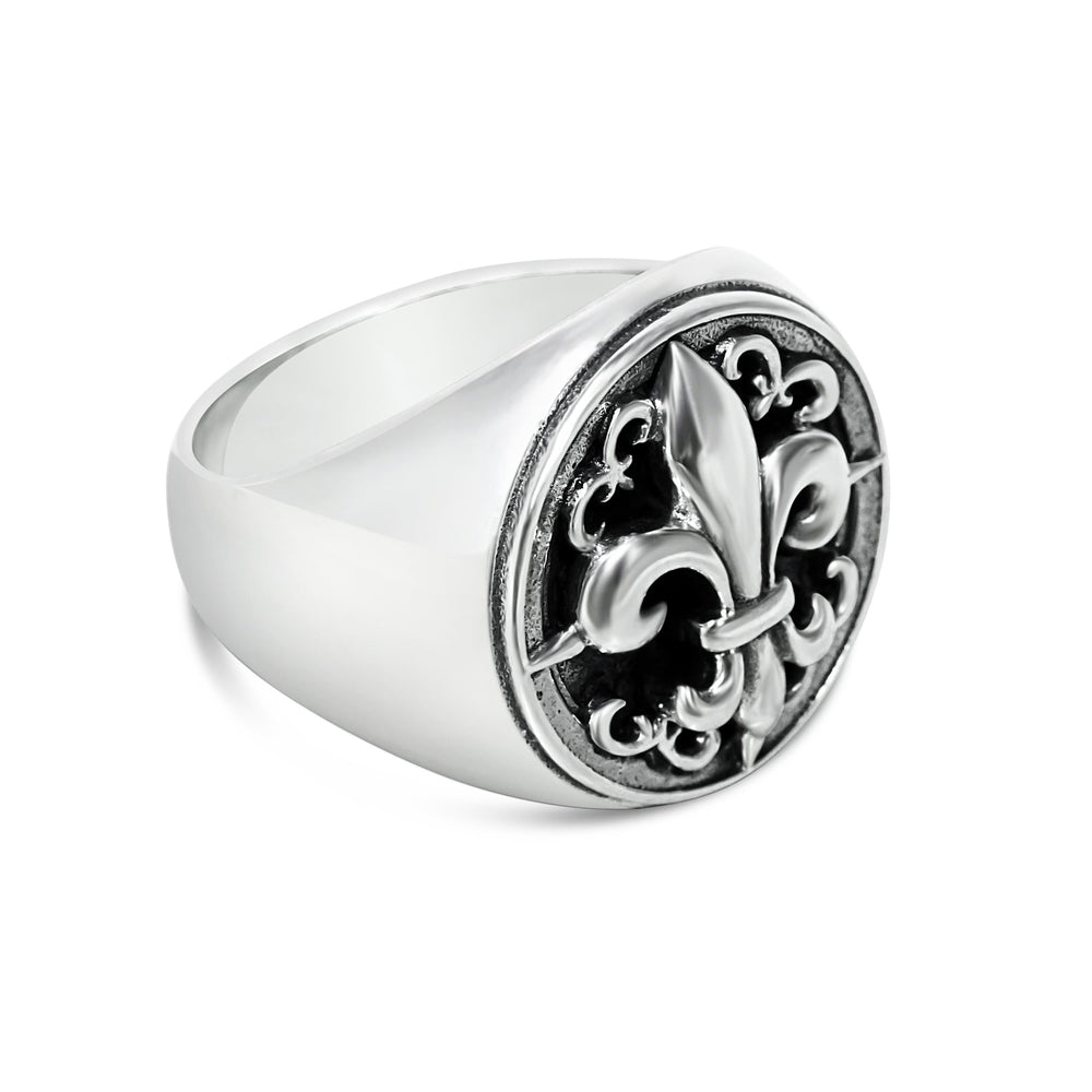 Fleur de Lis - Girati Silver Rings for Men