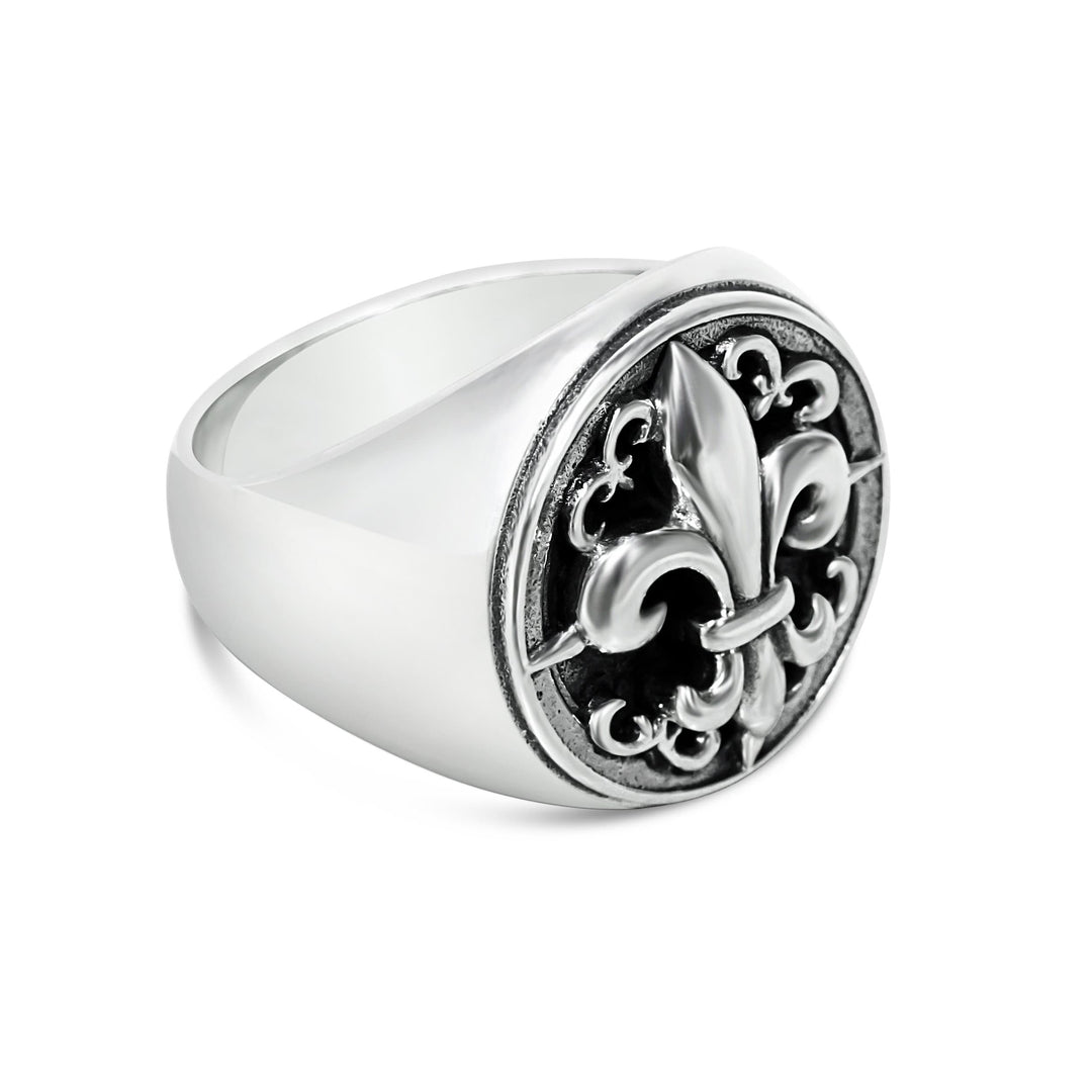 Fleur de Lis - Girati Silver Rings for Men