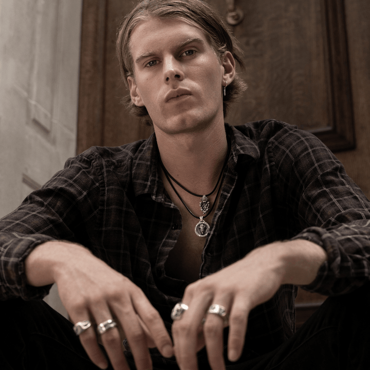De Medici - Necklace - Girati Silver Rings for Men