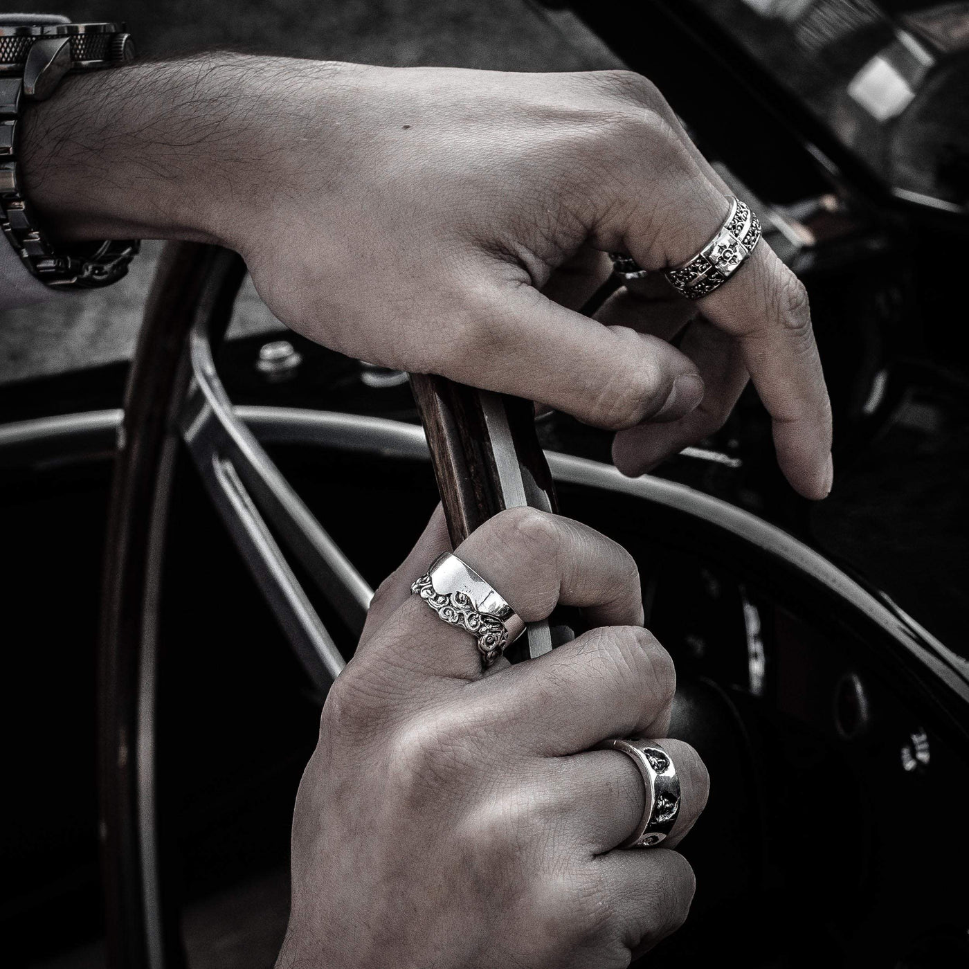 ornamentale - Girati Silver Rings for Men