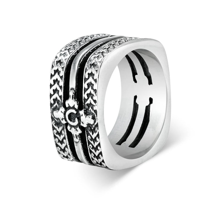 Quadrato - Girati Silver Rings for Men