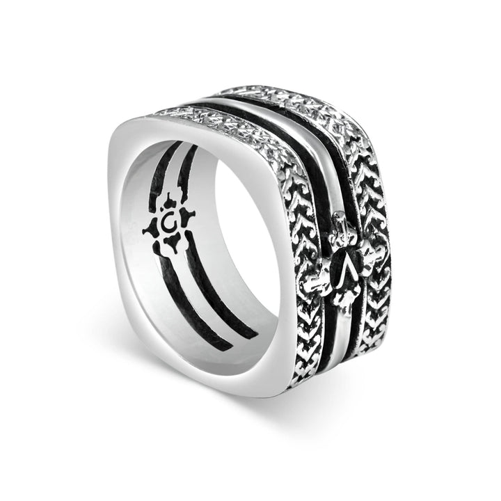 Quadrato - Girati Silver Rings for Men