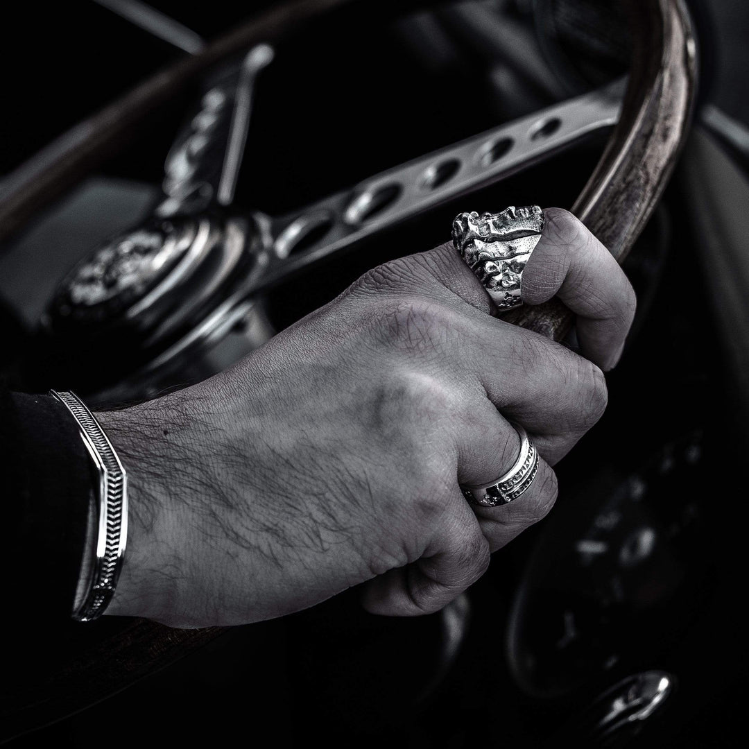 Divisione - Girati Silver Rings for Men