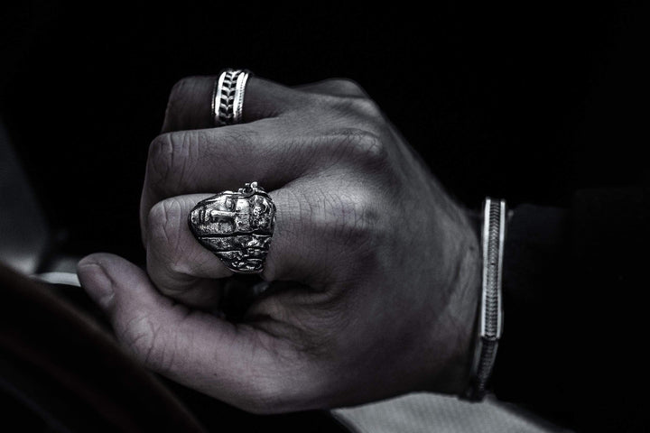 Divisione - Girati Silver Rings for Men