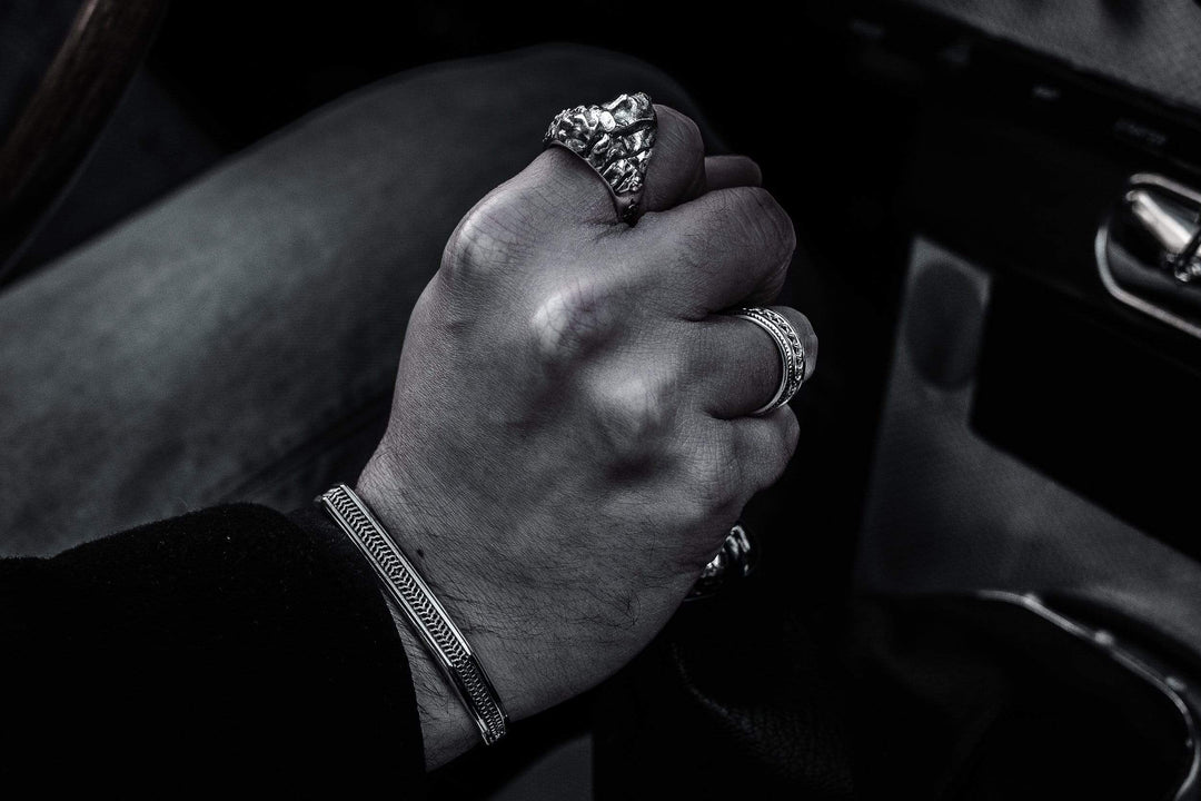 Divisione - Girati Silver Rings for Men