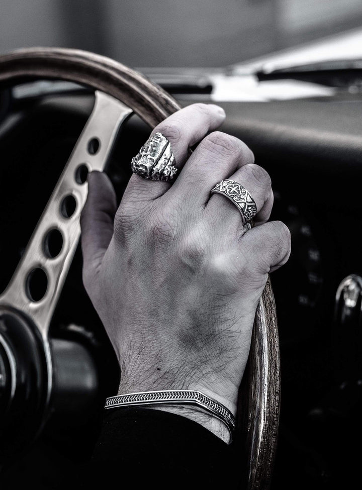 Divisione - Girati Silver Rings for Men