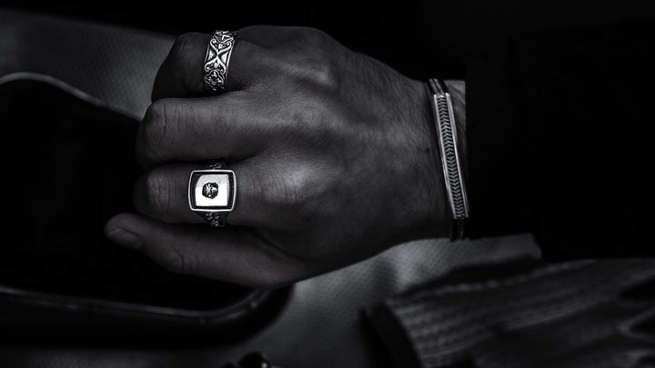 Due Famiglie - Girati Silver Rings for Men