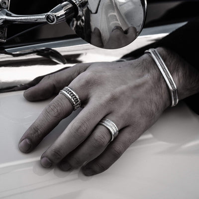 Rectoverso - Girati Silver Rings for Men