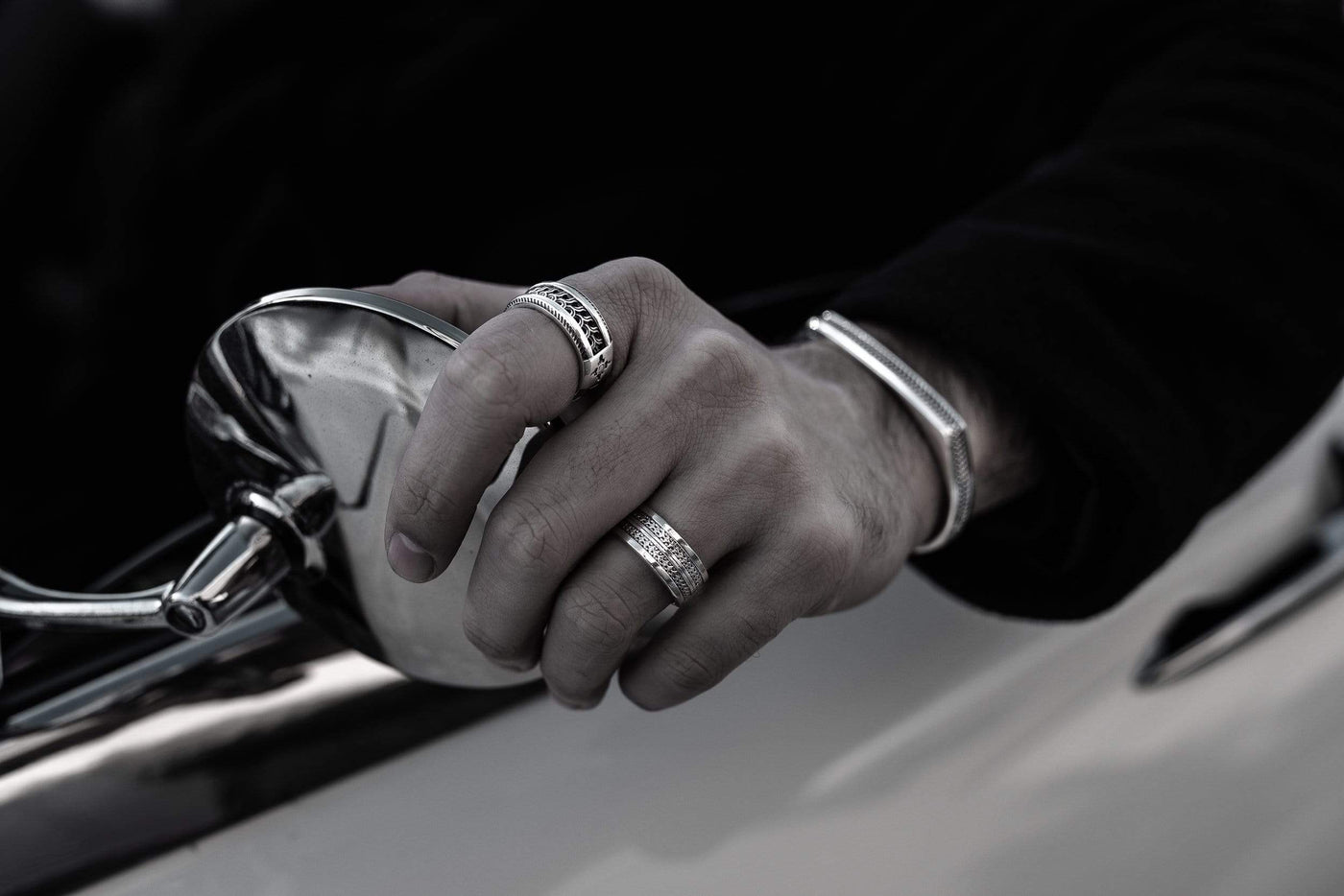 Striscia - Girati Silver Rings for Men