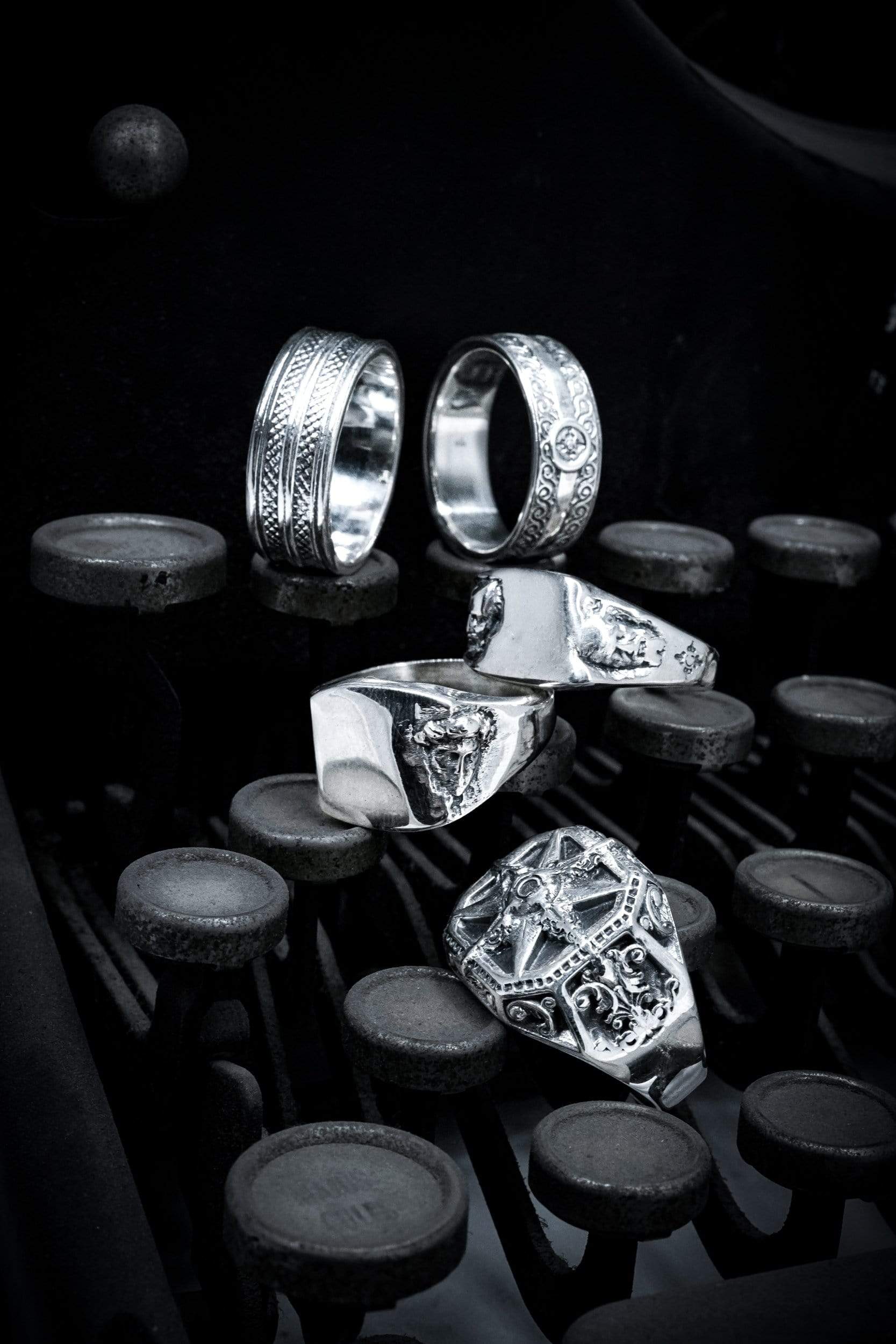 David - Girati Silver Rings for Men
