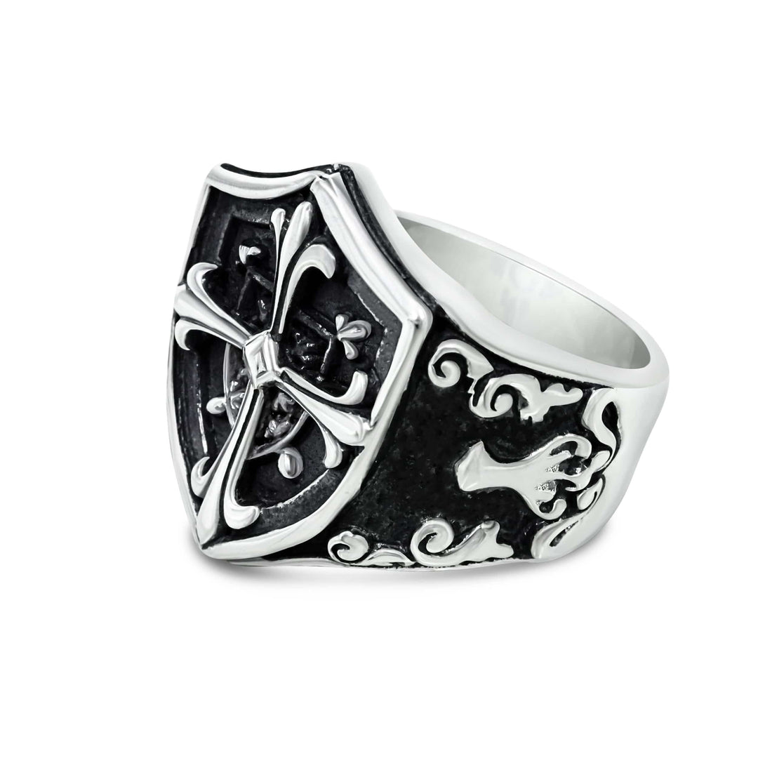 Templar Shield - Girati Silver Rings for Men