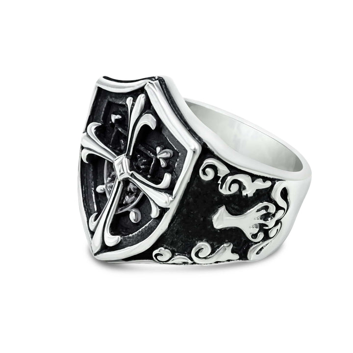 Templar Shield - Girati Silver Rings for Men