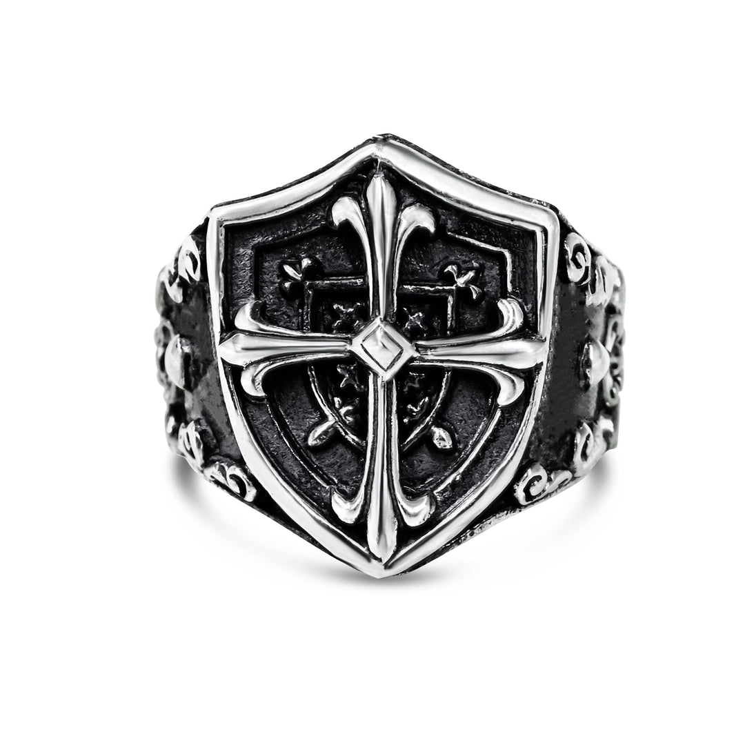 Templar Shield - Girati Silver Rings for Men