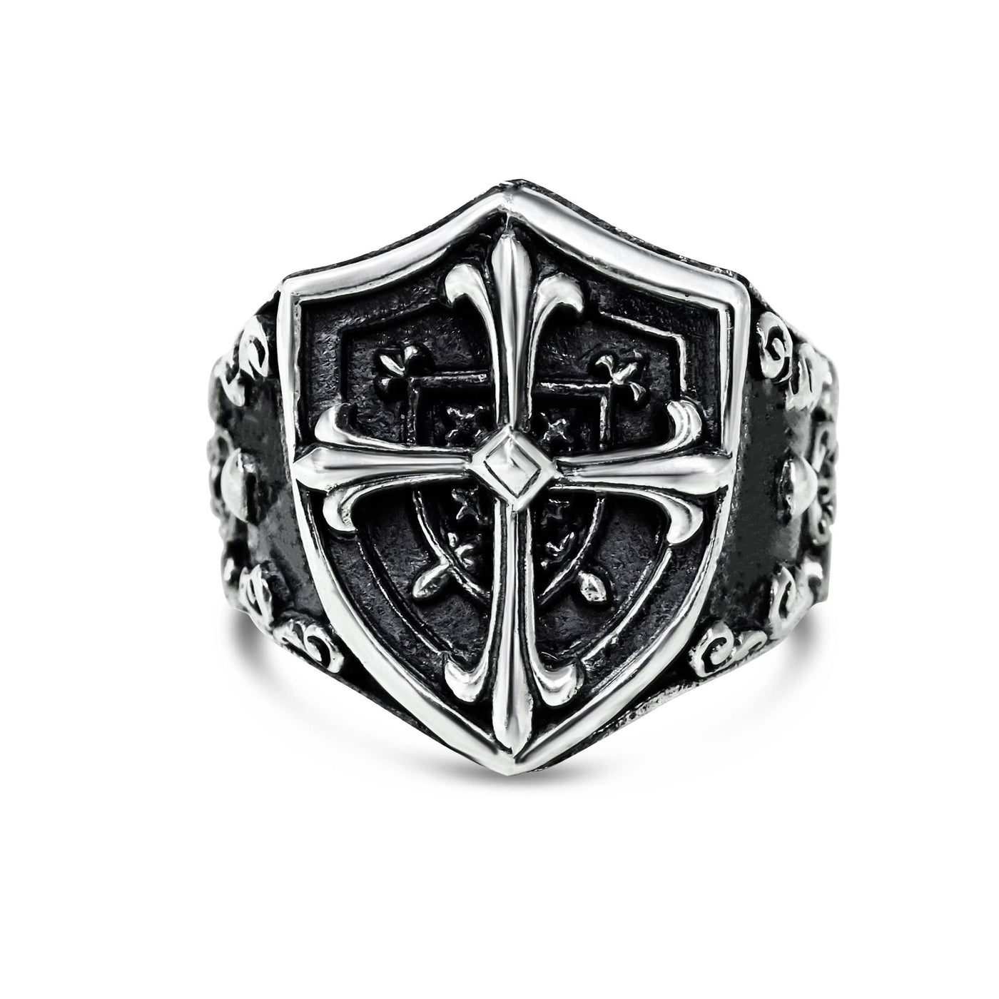 Templar Shield - Girati Silver Rings for Men