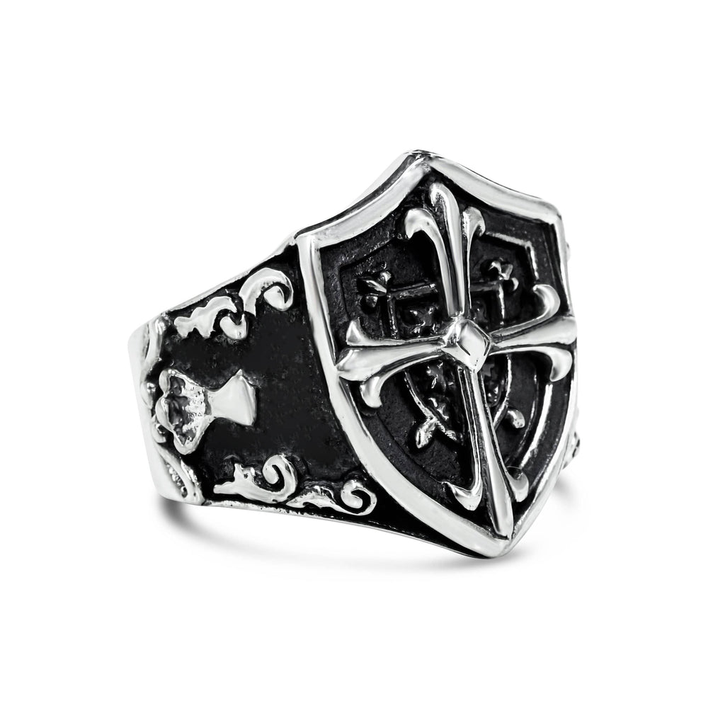 Templar Shield - Girati Silver Rings for Men