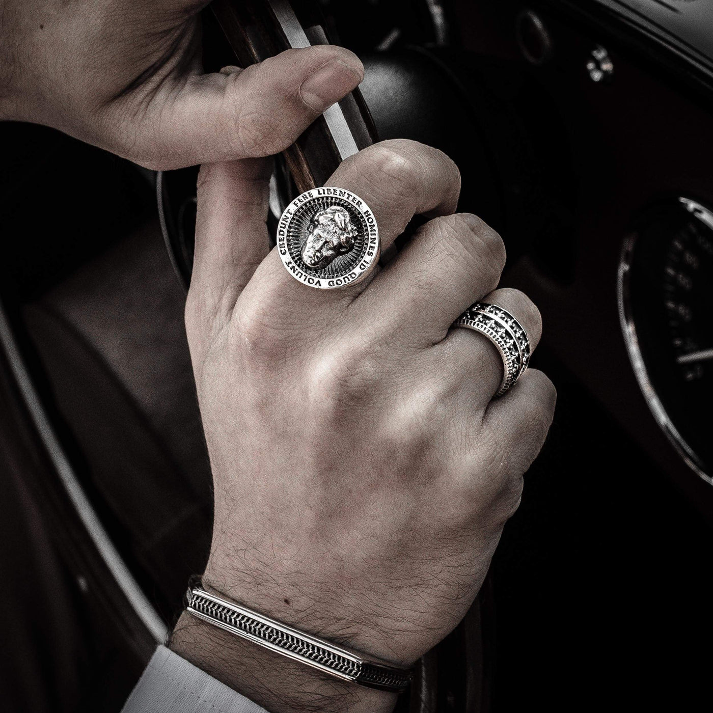 Purezza - Girati Silver Rings for Men