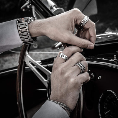 Purezza - Girati Silver Rings for Men