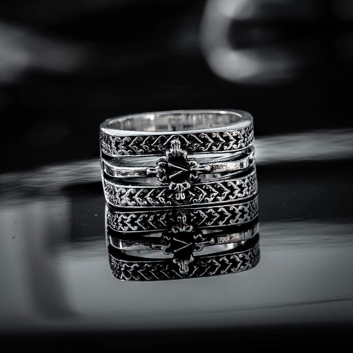 Quadrato - Girati Silver Rings for Men