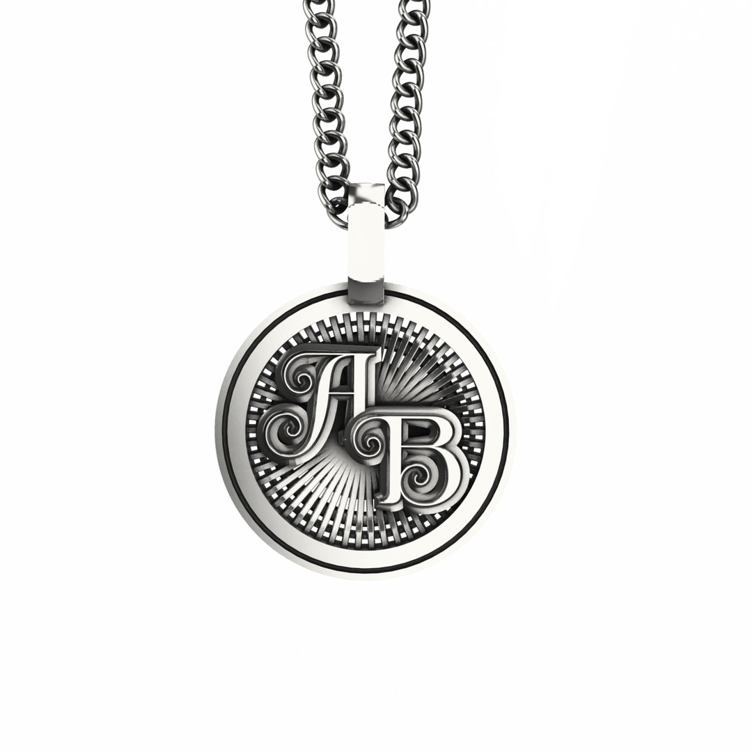 Simple Round Necklace - Custom - Sterling Silver - Girati Silver Rings for Men