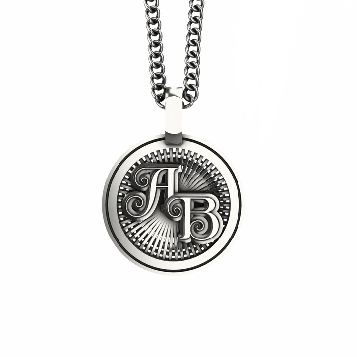 Simple Round Necklace - Custom - Sterling Silver - Girati Silver Rings for Men